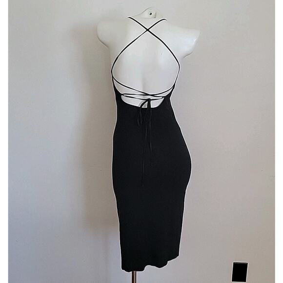 Heavenly Victoria Secret Tie Back Halter Bodycon Slip Dress NEW Jersey Knit - Picture 1 of 11